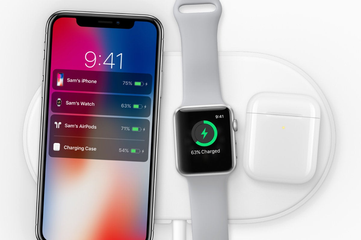 Apple iPhone X, Apple Watch Series 3, Apple AirPods - wireless charging