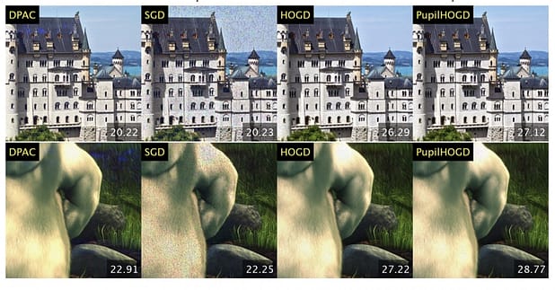 AI algorithms used to improve the image quality in Nvidia and Stanford VR concept